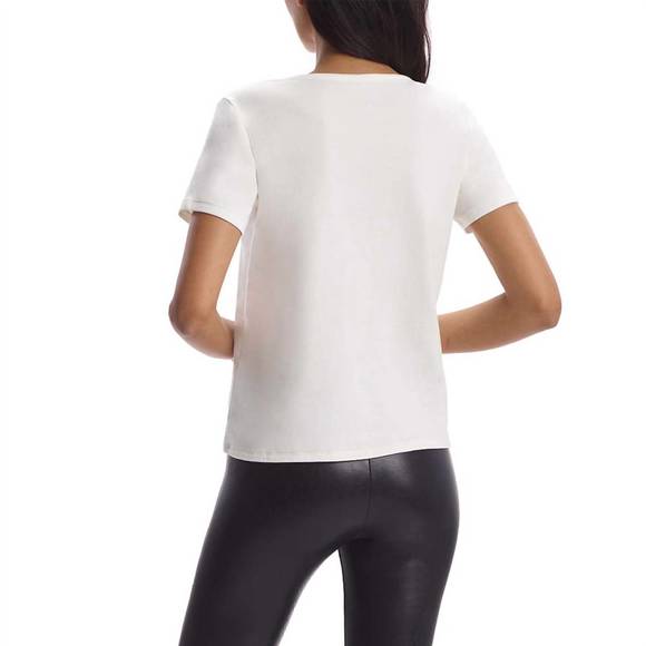 NEW COMMANDO cloud short sleeve v-neck tee in white - Picture 2 of 2